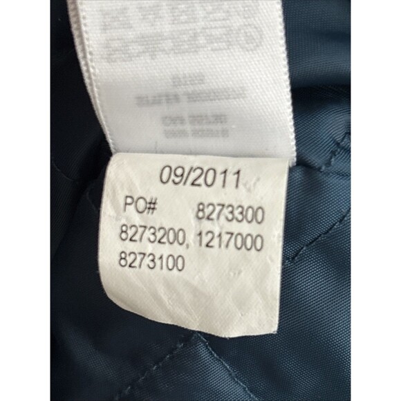 EUC Juicy Couture Teal Blue Quilted Hooded Puffer Down Filled Ruffle Jacket Med - Picture 12 of 13